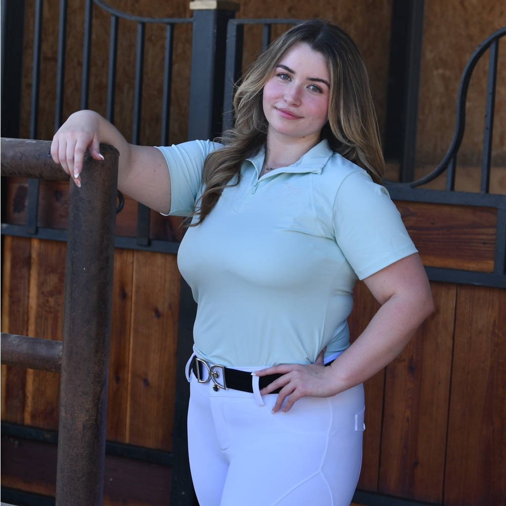 Mint New Women's short Sleeve Top equestrian top CM equestrian 4 w…